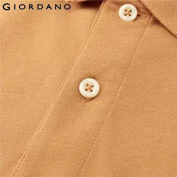 Giordano Мъжки Поло Peguin Бродирани Ризи Поло С Дълъг Ръкав Soild Цвят Ежедневни Ризи Поло 13012302