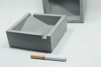 конкретна форма за тава силиконова форма на Циментова пепелник конкретна художествена форма за съхранение на пепелници