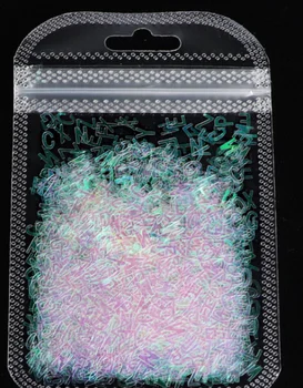 2021 нов модел на Английската буква Пайети лазерна смес от Пайети В Торби За нокти пайети Изкуство за Декорация на Нокти