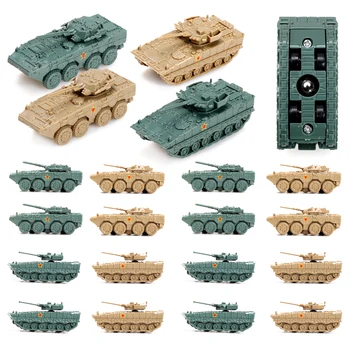 Играчка танк ViiKONDO Playset, Мини-китайската военна машина 1/144, проследяват превозно средство бойна машина на пехотата, Барс, Модел Колесници C