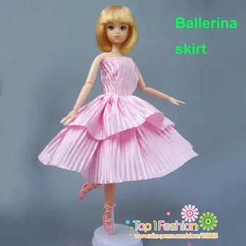1 Бр. Розова Балетна Пола-пакет За Кукли Барби, на кратко Мини рокля, Подарък за момичета