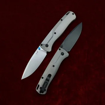 LEMIFSHE Made 535 Real D2 Mark M390 TC4 Титановая Дръжка на Нож Походный Ловен Джобен Тактически Инструмент Сгъваем Универсален Нож
