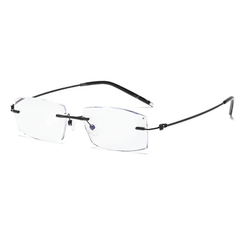 ZIROSAT 8581 Очила За Четене Мъжки Анти Сини Лъчи Очила за Далекогледство Компютърни без рамки с +1.0+1.5+2.0 +2.5 +3.0 +