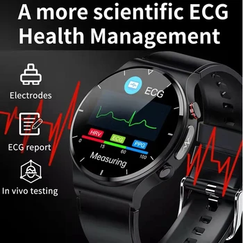 Здравето Смарт Часовници За Мъже ЕКГ + ТОЧКИ Температурата на Тялото Кръвно Налягане, Сърдечната Честота IP68 Водонепроницаемое Безжично Зарядно Устройство Smartwatch 360*360 HD