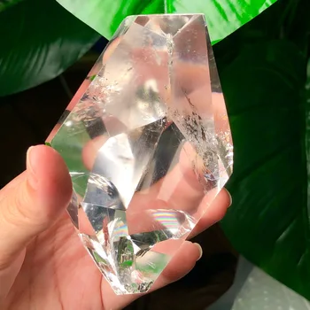 Crystal бял Ограненный куб полиран естествен минерал камък кварцов скъпоценен камък енергия рейки лечение декорация на дома
