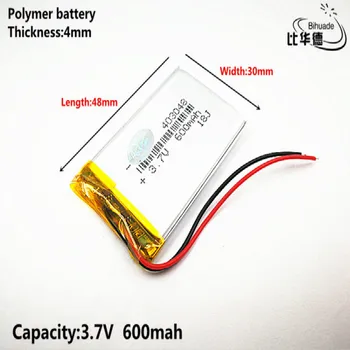 (безплатна доставка) Батерия 043048 600 mah литиево-йонна полимерна батерия качеството на стоките качество CE FCC ROHS сертифициращия орган