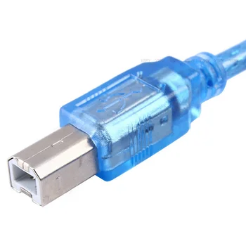 30 см КРАТЪК щепсел тип A до штекеру тип B, USB 2.0 Кабел за принтер и скенер Син USB 2.0 A до 2.0 B кабел за скенер USB 1.1 Скорост От 480 Mbps
