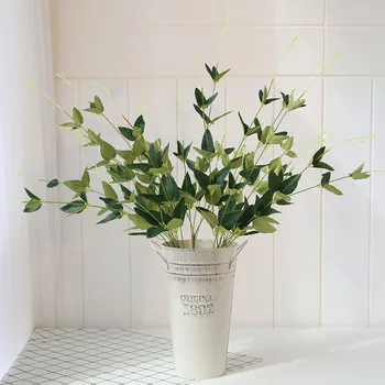 3 цвята изкуствен лист билки Clematis Пластмасов разклонение на растението височина 70 см, Изкуствени растения, ваза домашно сватбена Коледна украса