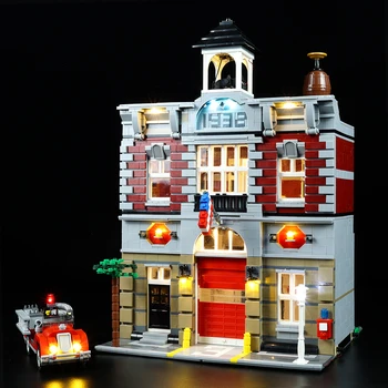 Комплект led крушки за Creator 10197, съвместим с 15004 градската улична пожарна бригада, набор от играчки 